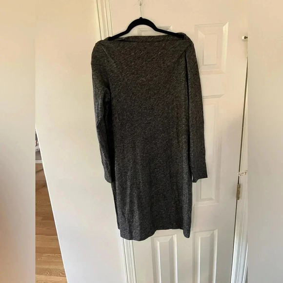 Eileen Fisher Cotton-Wool Bateau Neck Knit Shift Dress Charcoal NWT - Picture 5 of 7
